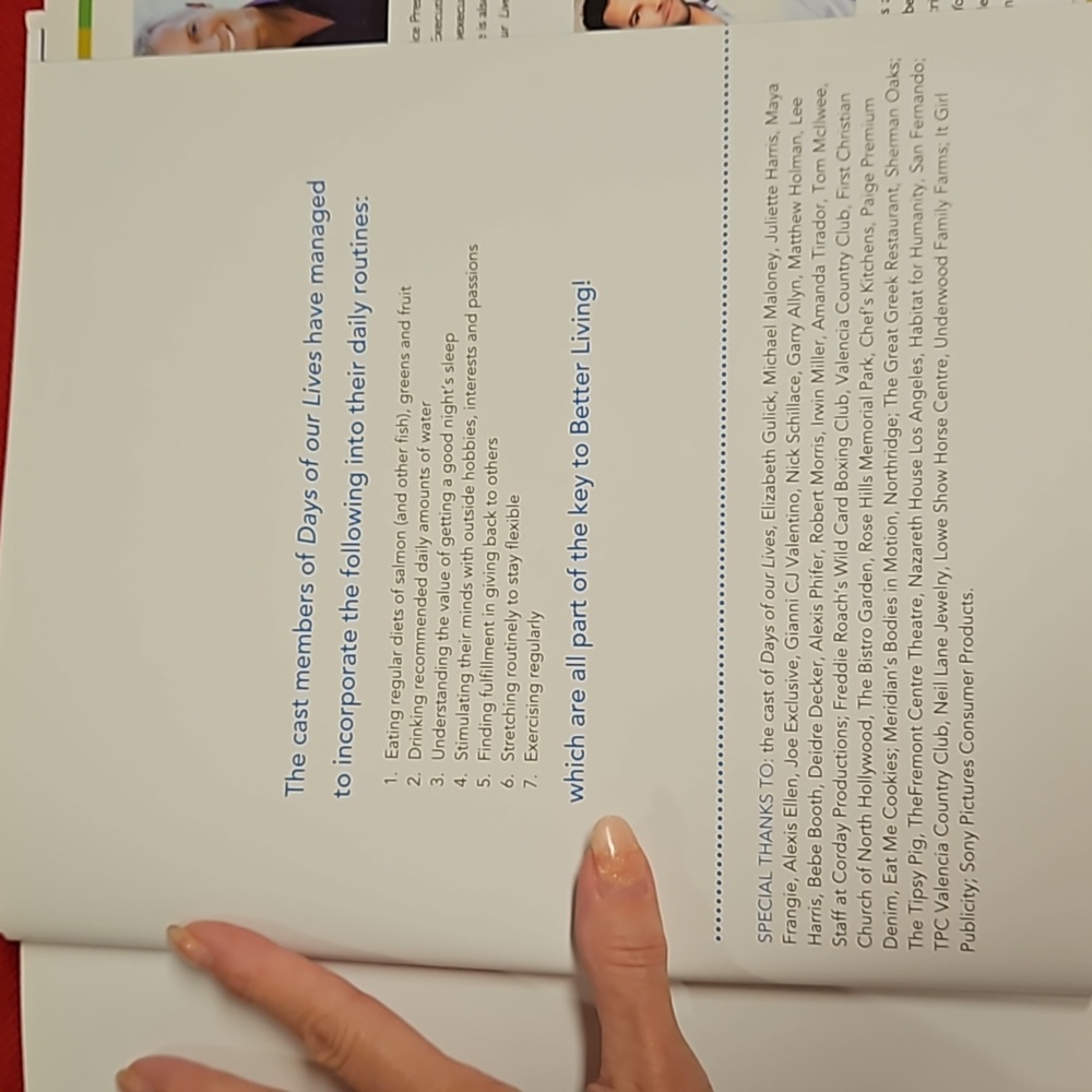 'Days of our Lives' Better Living autographed copy lifestyle book cast tips - Picture 15 of 16